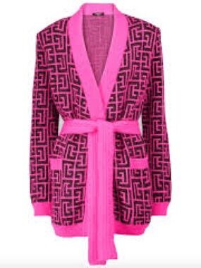 Balmain Logo Wool Blend Cardigan Size 36 (runs big)